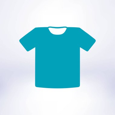 T-shirt işareti simgesi. Giysi sembolü. Düz tasarım stili.