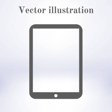 Modern dijital tablet Pc simgesi. Düz tasarım simgesi. 
