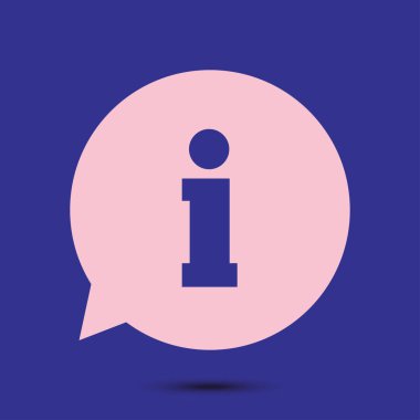 Bilgi: konuşma balonu sembolü. Düz tasarım stili