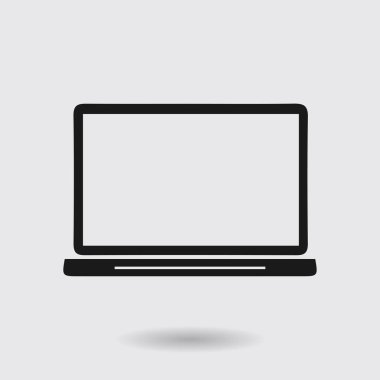 Laptop, vektör çizim basit simgesi