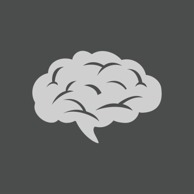 Beyin simgesi. İnsan akıllı akıllı zihin. Nöroloji sembolü.