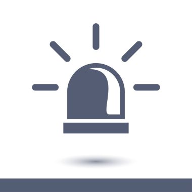 Polis tek simge. Alarm güç düğmesi. Polis seslenmek düğme.