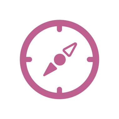 Vektör pusula simgesini. Yöreden yönde. Düz tasarım stili.