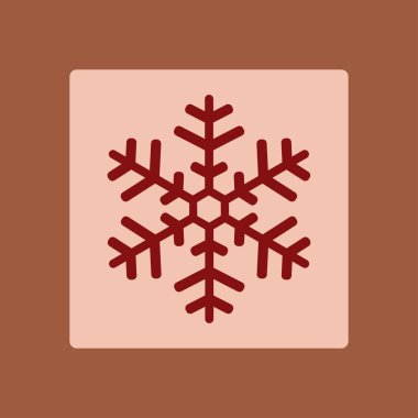 Kar tanesi simgesi. Yılbaşı Dekorasyonu. Tüm Noel ve yeni yıl kutlamak için.