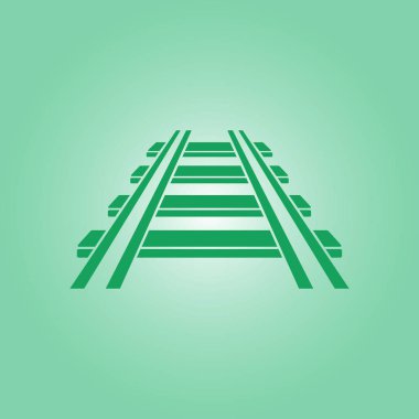 Demiryolu simgesi. İşareti tren. Parça yolu sembolü.  