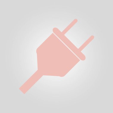 Vektör elektrik prizinden sembolü. Web düz simgesi.