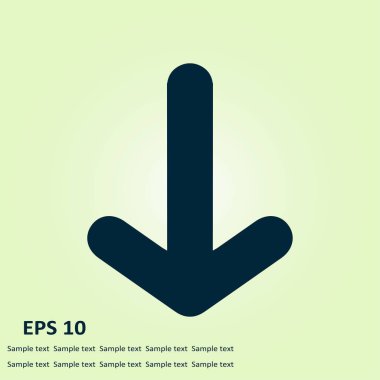 Ok simgesi. Kara navigasyonu için işaretçi yönünü.