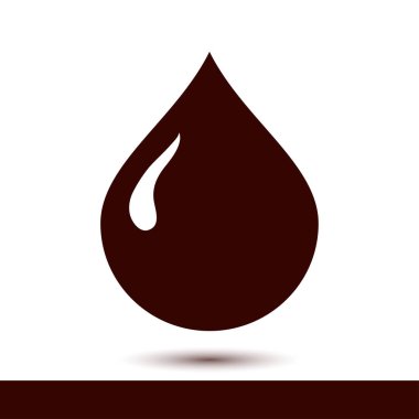 Petrol karakter. Petrol simgesi. Kan bağışı. Düz stil.