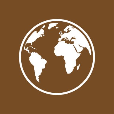 Küre simgesi. Dünya gezegeninde seyahat. Dünya çapında seyahat.