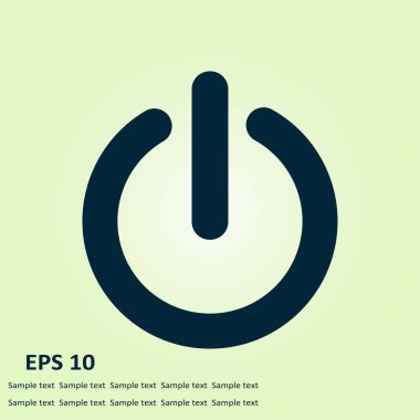 Güç işareti simgesi. Vektör çizim