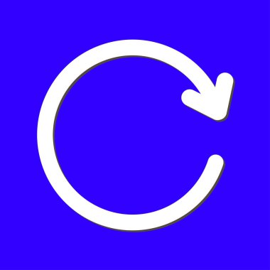 Dairesel ok işareti simge vektör. Sağa taşır oku.