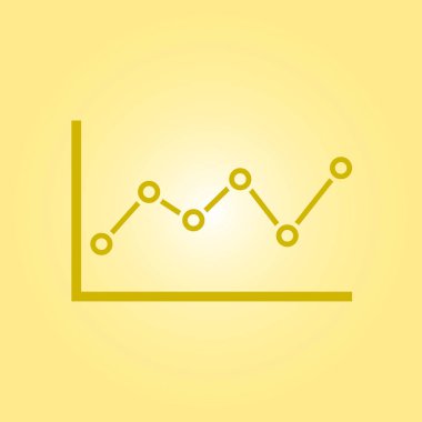 Grafik grafik simgesi. Diyagram simgesi. Düz tasarım stili.