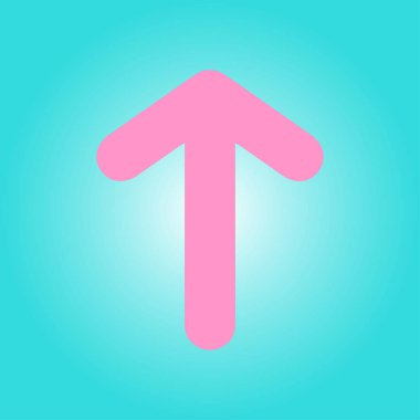 Ok simgesi. Kara navigasyonu için işaretçi yönünü.