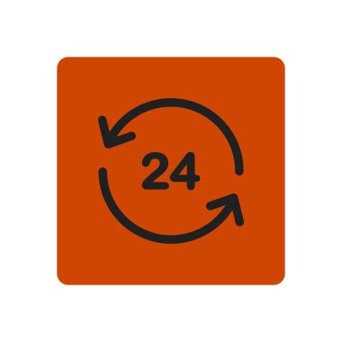 Saat saat etrafında bir gün simgesini açın. Rozet-saat çalışma süresi.