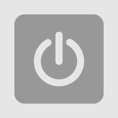 Güç işareti düz simgesi.