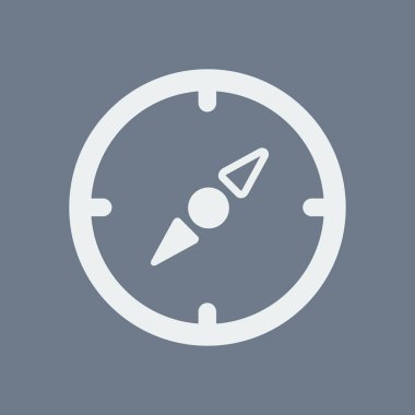 Vektör pusula simgesini. Yöreden yönde. Düz tasarım stili.