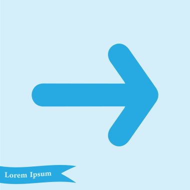 Ok simgesi. Kara navigasyonu için işaretçi yönünü.