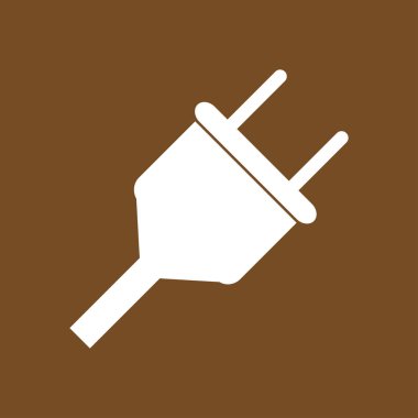 Vektör elektrik prizinden sembolü. Web düz simgesi.