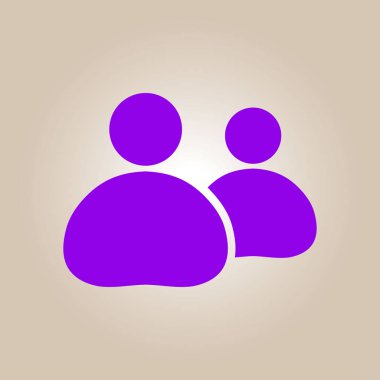 İnsanlar ya da sosyal işareti simgesi. Lider ve onun takipçisi.