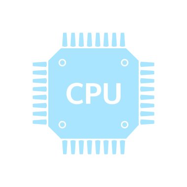 Devre kartı simgesi. Teknoloji düzeni kare simgesi. Düz tasarım stili.