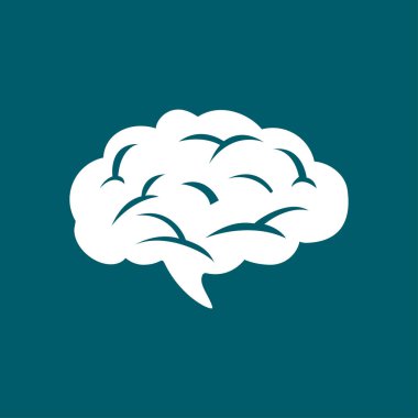 Beyin simgesi. İnsan akıllı akıllı zihin. Nöroloji sembolü.