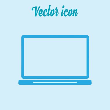 Laptop, vektör çizim basit simgesi
