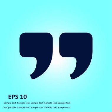 Konuşma simgesini. İletişim sembolü. Sohbet alıntı işareti.