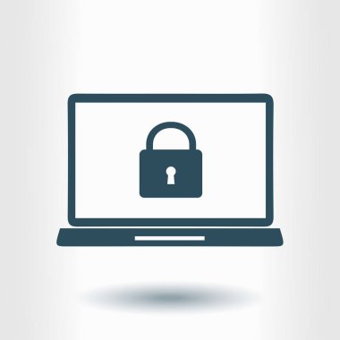 Internet güvenlik kavramı simgesi. Kimlik ve koruma simgesi.