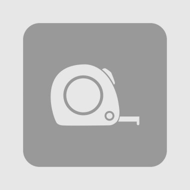  Mezura simgesi. Rulet inşaat sembolü. Boyutları ve ölçüleri. Bir kesim kartı oluşturma.