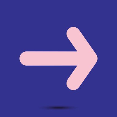 Ok simgesi. Kara navigasyonu için işaretçi yönünü.