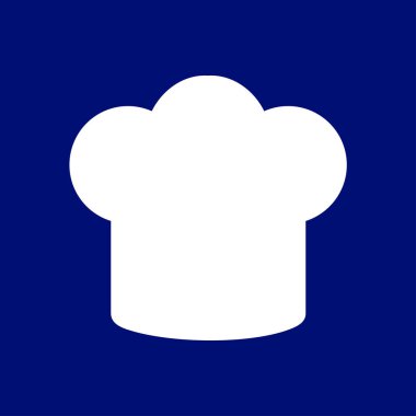 Chef şapka işareti simgesi. Şapka pişirme sembolü.