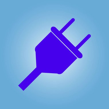 Vektör elektrik prizinden sembolü. Web düz simgesi.
