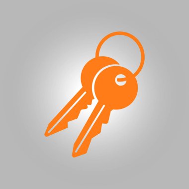 Anahtar simgesi. Kilit simgesi. Güvenlik işareti. Düz tasarım stili.