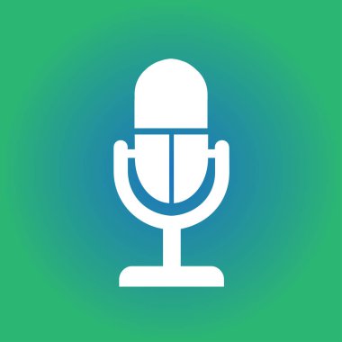 Hoparlör simgesi. Canlı müzik işareti. Düz tasarım stili. 