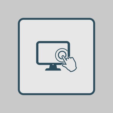 Ekran monitör simgeye dokunun. İşaretçi işaret.