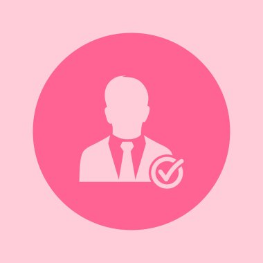 Kullanıcı işareti simgesi ekleyin. Arkadaş simgesi eklemek. Düz tasarım stili.