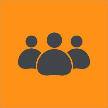 Soyut sosyal işaret simgesi. Düz vektör çizimi