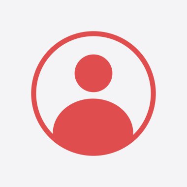 Bağlantı işareti. Kullanıcı işareti simgesi. Kişi sembolü. İnsan avatar. Düz stil. 