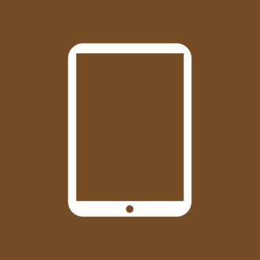 Modern dijital tablet Pc simgesi. Düz tasarım simgesi. 