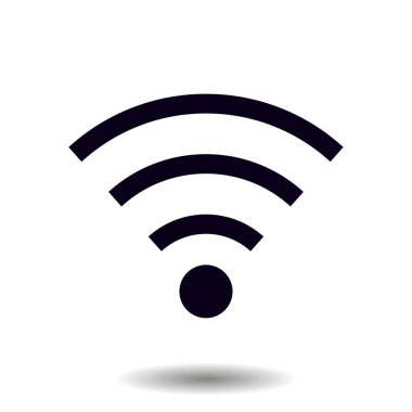 WiFi sembolü. Vektör kablosuz ağ kutsal kişilerin resmi. Düz tasarım stili.