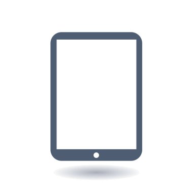 Modern dijital tablet Pc simgesi. Düz tasarım simgesi. 