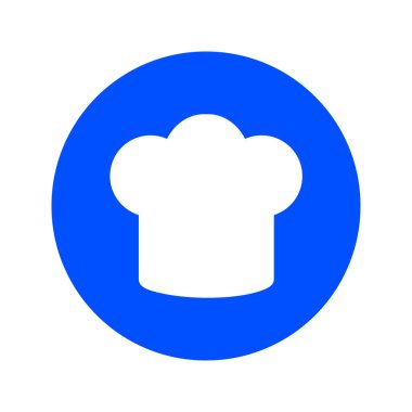 Chef şapka işareti simgesi. Şapka pişirme sembolü.