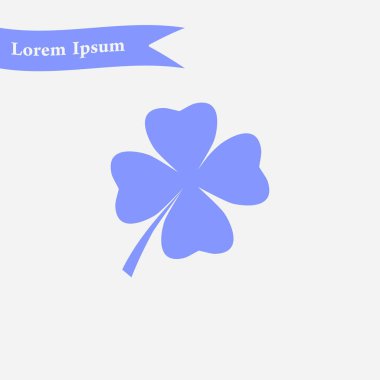 Yaprak yonca işareti simgesi. Aziz patrick sembolü. Ekoloji kavramı. Düz tasarım stili.