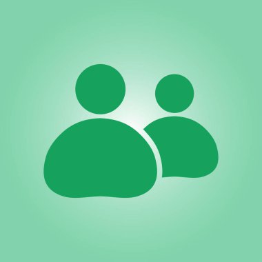 İnsanlar ya da sosyal işareti simgesi. Lider ve onun takipçisi.