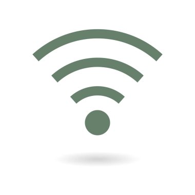 WiFi sembolü. Vektör kablosuz ağ kutsal kişilerin resmi. Düz tasarım stili.