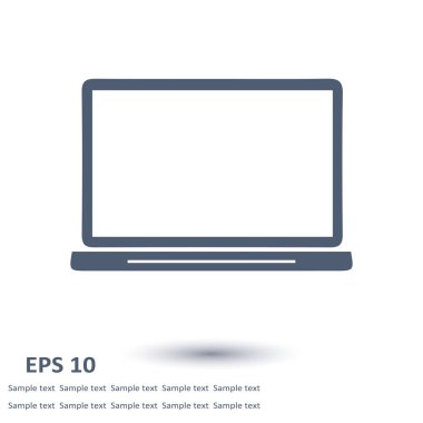 Laptop, vektör çizim basit simgesi