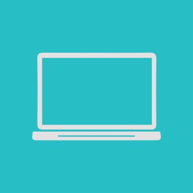 dizüstü bilgisayar kutsal kişilerin resmi, düz tasarım stili, vektör Eps 10, vektör çizim 