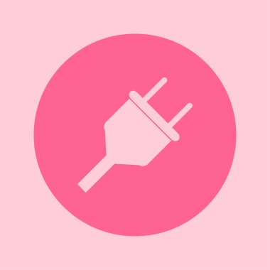 Vektör elektrik prizinden sembolü. Web düz simgesi.