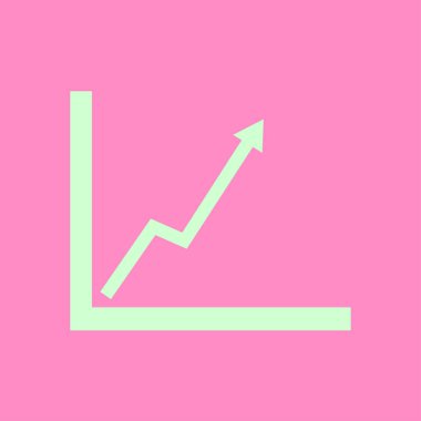 İş grafiği. Infographic. Grafik simgesini. Büyüyen grafik erkek. Düz tasarım stili.