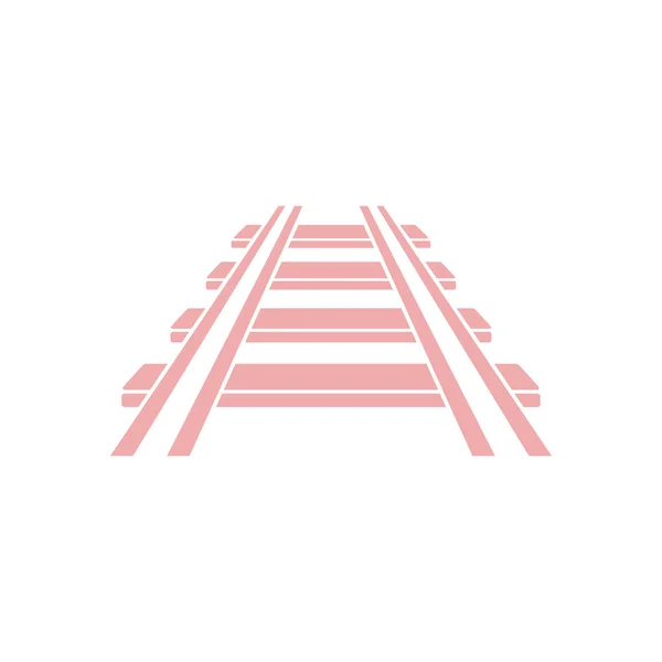 Ícone Estrada Ferro Sinal Comboio Símbolo —  Vetores de Stock